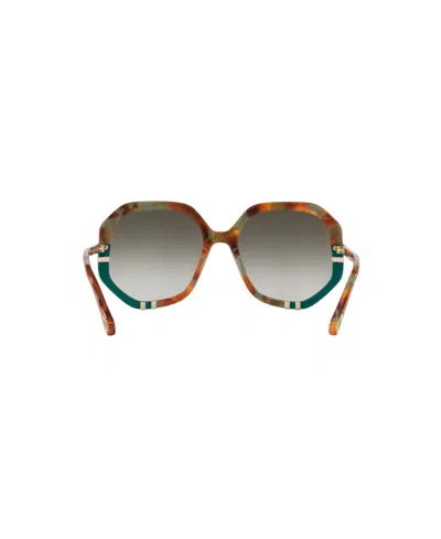 Chloé Womens Ch0105s Hexagonal-frame Acetate Sunglasses Brown In Brown