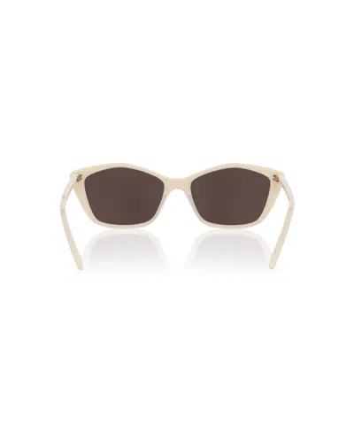 Saint Laurent Cat-eye Frame Sunglasses In Brown