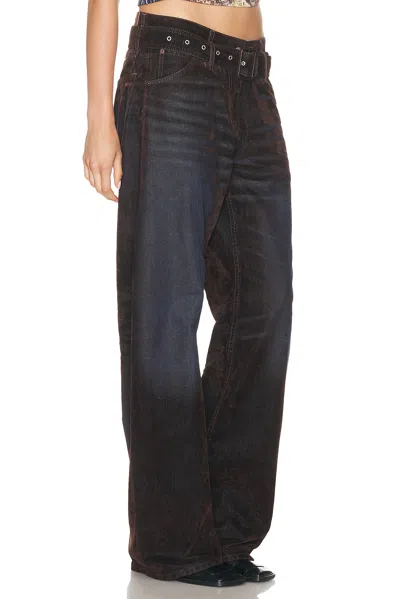 Acne Studios Belted Loose-leg Jeans In Blue