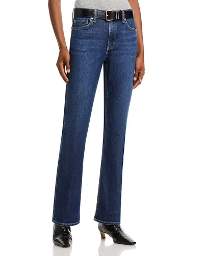 Rag & Bone Peyton Mr. Full Length Mid Rise Bootcut Jeans In Rhinebeck In Blue