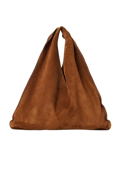 The Row Bindle Small Shoulder Bag In Suede In Brown