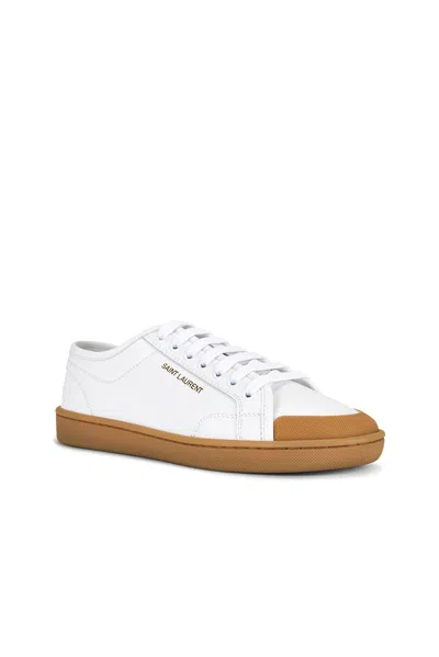 Saint Laurent Lace-up Toe Sneakers In White