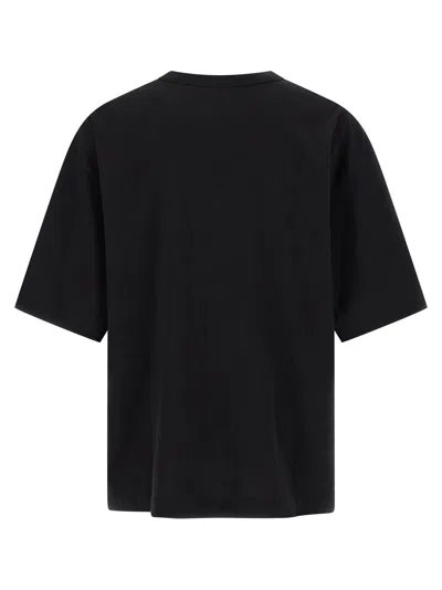 Dries Van Noten Oversized Black Cotton T-shirt In Black