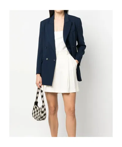 P.a.r.o.s.h Double-breasted Jacket Buttoned Cuffs In Blue