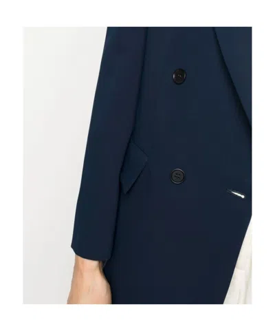 P.a.r.o.s.h Double-breasted Jacket Buttoned Cuffs In Blue