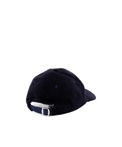 Gucci Textured Corduroy Baseball Cap With Curved Brim In Black