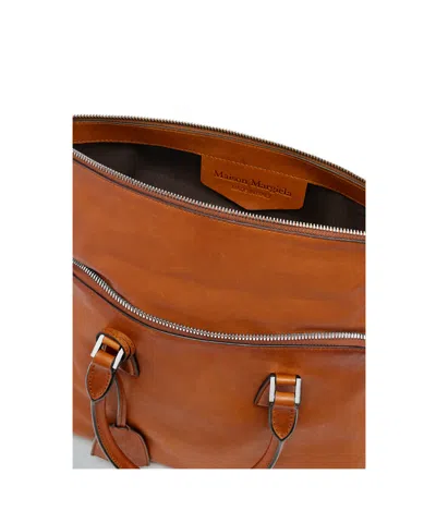 Maison Margiela Medium 5ac Loved To Death Leather Top Handle Bag In Brown