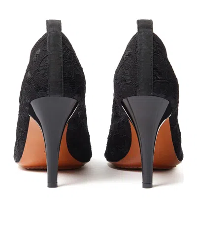 Stella Mccartney Square-toe Lace Stiletto Pumps In Black