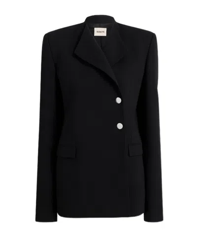 Khaite Button Jacket In Black