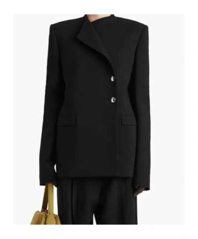 Khaite Button Jacket In Black