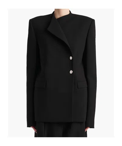 Khaite Button Jacket In Black