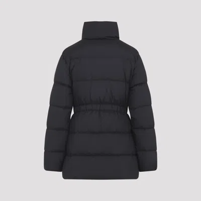 Moncler Down Jacket With Zip And Elastic Waist In Black