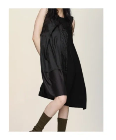 Maison Margiela Asymmetric Midi Dress In Black