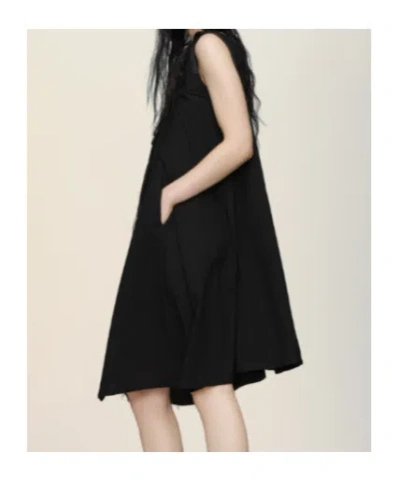 Maison Margiela Asymmetric Midi Dress In Black