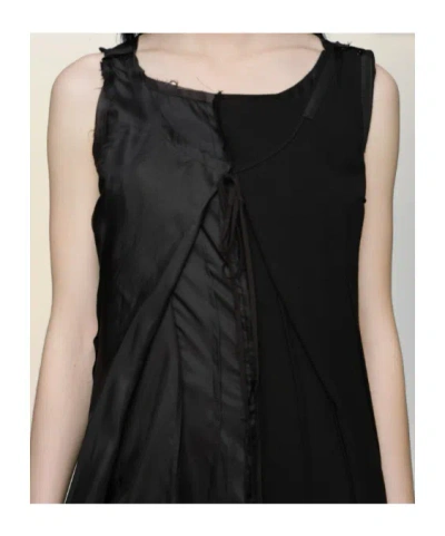 Maison Margiela Asymmetric Midi Dress In Black