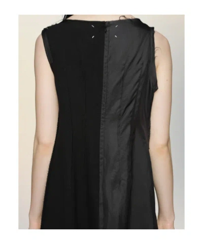 Maison Margiela Asymmetric Midi Dress In Black