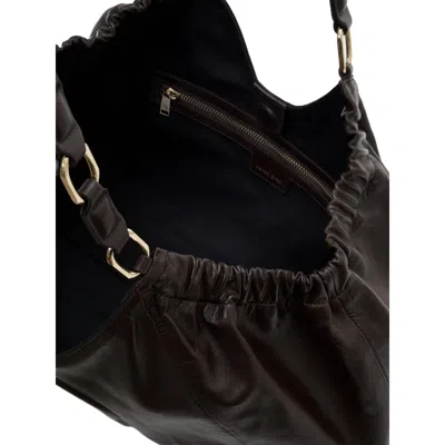Anine Bing Medium Kate Embossed-logo Drawstring Tote Bag In Brown