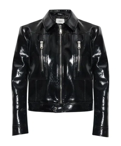 Coperni Organic Polyurethane Jacket Featuring Shiny Finish In Black