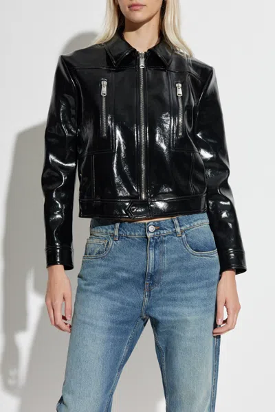 Coperni Organic Polyurethane Jacket Featuring Shiny Finish In Black