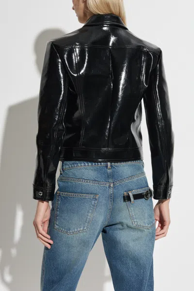 Coperni Organic Polyurethane Jacket Featuring Shiny Finish In Black