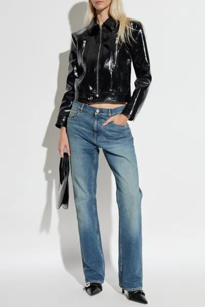 Coperni Organic Polyurethane Jacket Featuring Shiny Finish In Black