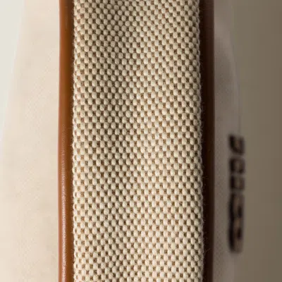 Miu Miu Wander Canvas And Leather Bag In Neutral