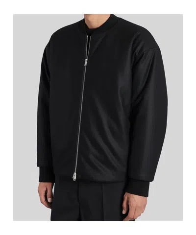 Jil Sander Classic Front Zip Bomber Jacket In Black