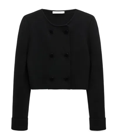 Dorothee Schumacher Sharp Ambition Double-breasted Jacket In Black