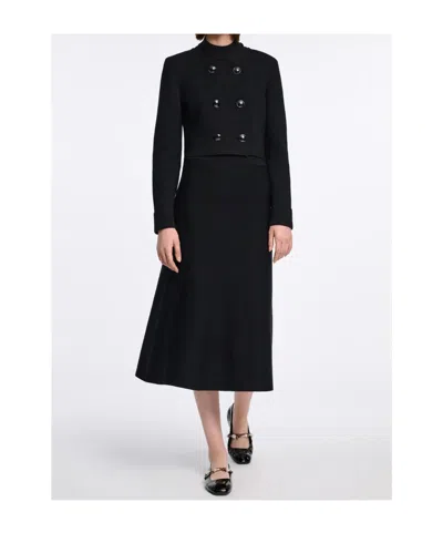 Dorothee Schumacher Sharp Ambition Double-breasted Jacket In Black