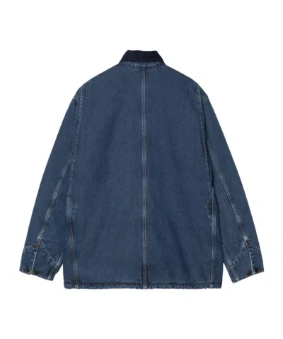 Carhartt Casual Jacket With Long Sleeves And Pockets In Blue