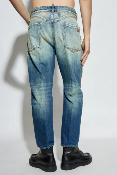 Dsquared2 Logo-patch Jeans In Blue