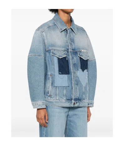 Moschino Tailored Patchwork Blazer Pockets In Blue