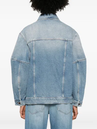 Moschino Tailored Patchwork Blazer Pockets In Blue