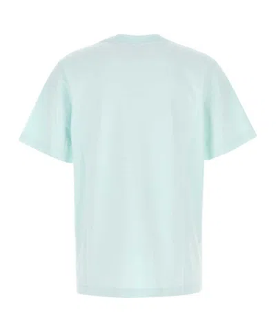 Casablanca T-shirt In Cotone Azzurro Pastello Uomo In Blue