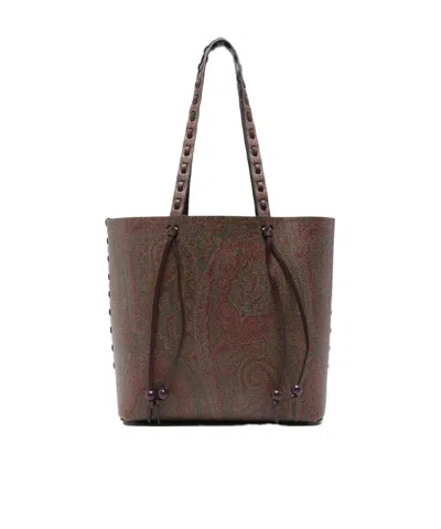 Etro Tote Bag In Brown
