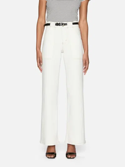 Frame The Pencil Crop High Waist Ankle Slim Straight Leg Jeans In White