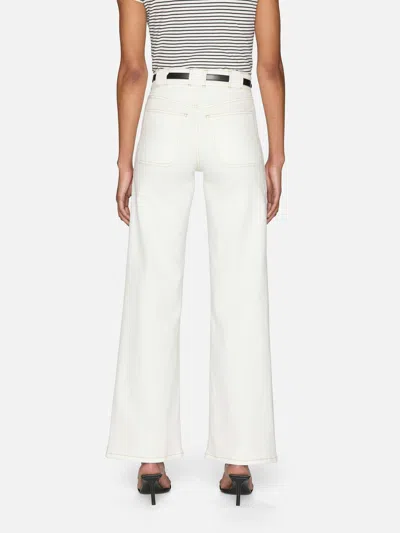 Frame The Pencil Crop High Waist Ankle Slim Straight Leg Jeans In White