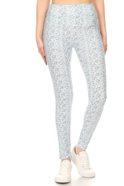 Truedames 5-inch Long Yoga Style Banded Lined Multi Printed Knit Legging With High Waist In Gray