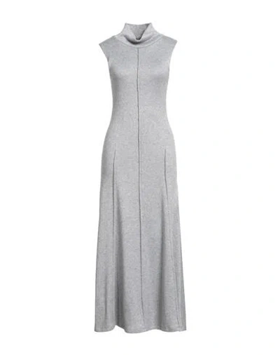 Tensione In Woman Maxi Dress Light Grey Size M Polyester, Viscose, Polyamide In Gray