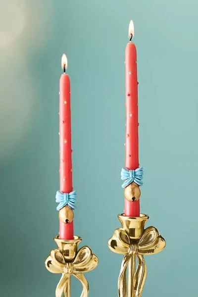 Anthropologie Festive Icon Taper Candles, Set Of 2 In Multi