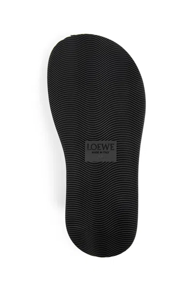 Loewe Leather Rivet Hiking Boots In Black