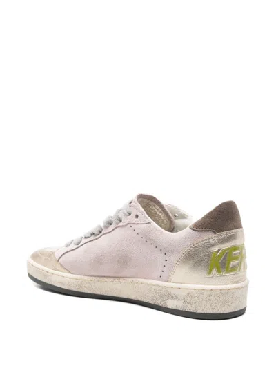 Golden Goose Ballstar Suede Upper Toe Tongue Heel And Spur Leather Star Sneakers Multicolor In White