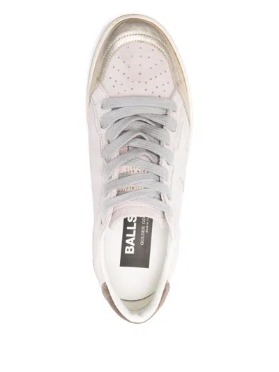 Golden Goose Ballstar Suede Upper Toe Tongue Heel And Spur Leather Star Sneakers Multicolor In White