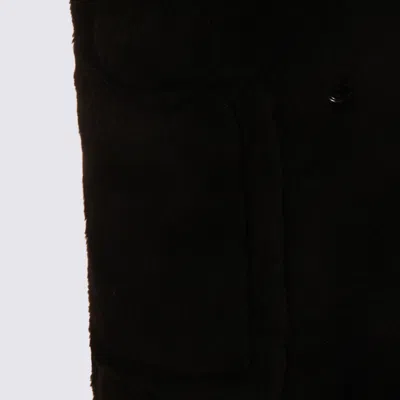 Max Mara Sleeveless Teddy Jacket In Alpaca And Wool Jackets And Coats Black In Black