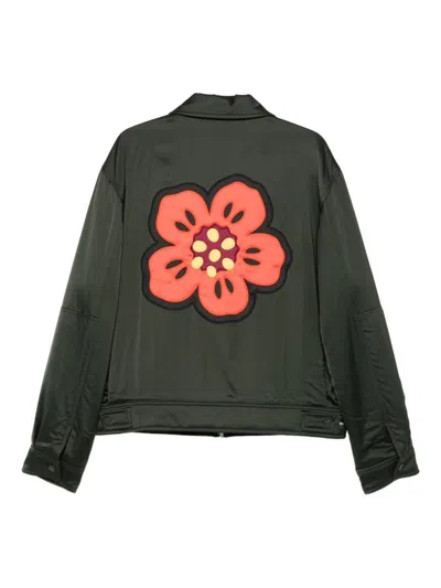 Kenzo "boke Flower" Padded Jacket In Green