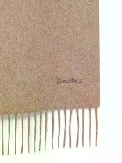 Max Mara Classic Big Scarf "baci" In Brown