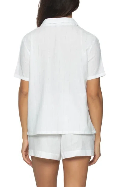 Felina Women's Mirielle 2 Pc. Shorts Pajama Set In White