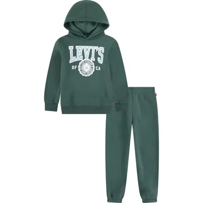 Levi's® Fleece Logo Hoodie & Joggers Set In Gold