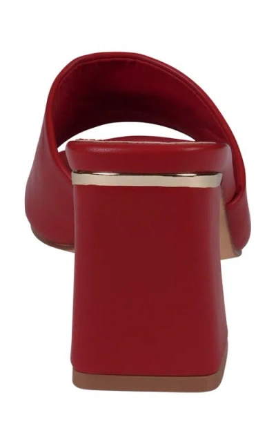 Gc Shoes Women's Soho Square Toe Block Heel Dress Sandals In Red