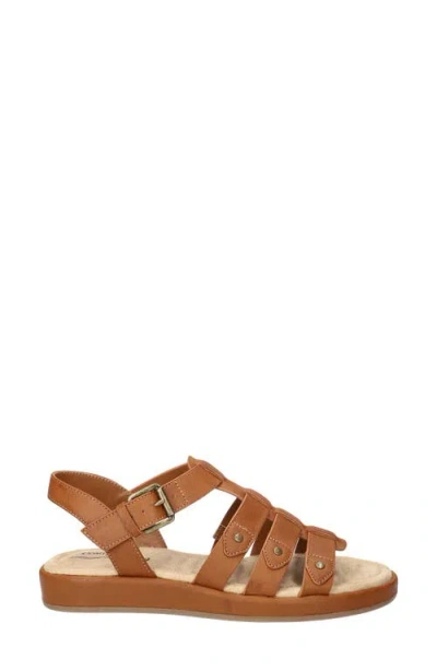 Easy Street Womens Chirp Adjustable Strap Flat Sandals In Brown